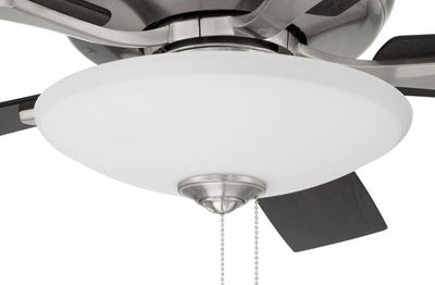 Antique Hardware 52" Eos 3 Light Bowl in Brushed Polished Nickel w/ Brushed Nickel/Greywood Blades Ceiling Fan