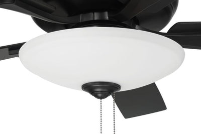 Antique Hardware 52" Eos 3 Light Bowl in Flat Black w/ Flat Black/Greywood Blades Ceiling Fan