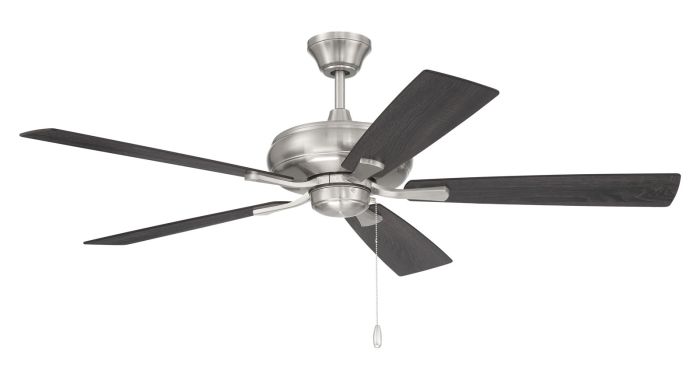 Antique Hardware 52" Eos in Brushed Polished Nickel w/ Brushed Nickel/Greywood Blades Ceiling Fan