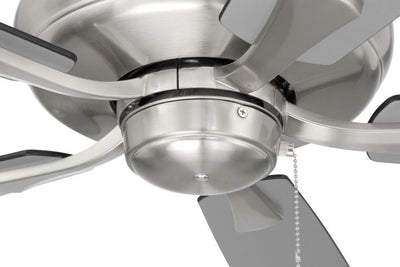 Antique Hardware 52" Eos in Brushed Polished Nickel w/ Brushed Nickel/Greywood Blades Ceiling Fan