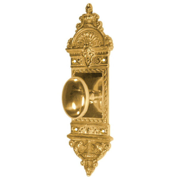 L'Enfant Small Backplate Door Set with Egg Door Knobs (Several Finishes Available)