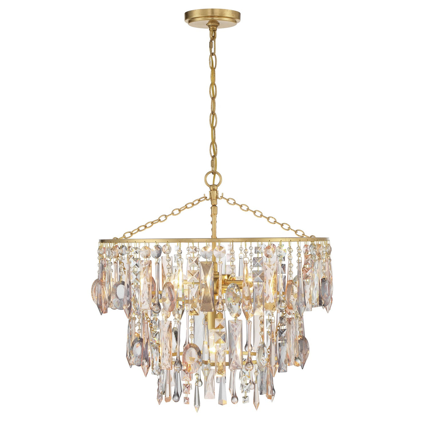 ##Antique Hardware## Elsa 3 Light Antique Gold Chandelier