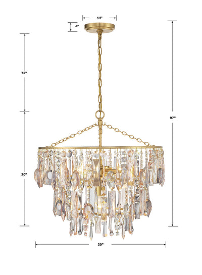 ##Antique Hardware## Elsa 3 Light Antique Gold Chandelier