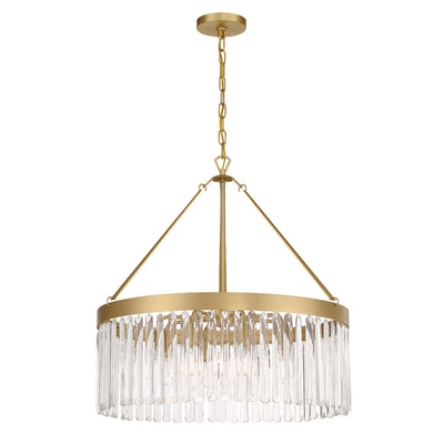 ##Antique Hardware## Emory 8 Light Modern Gold Chandelier