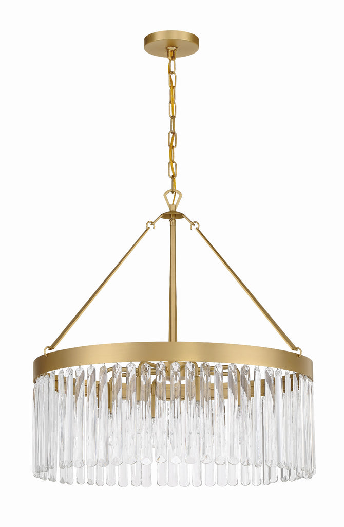 ##Antique Hardware## Emory 8 Light Modern Gold Chandelier