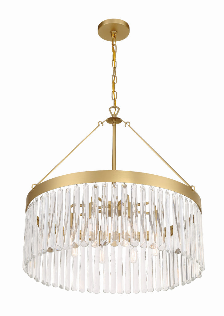 ##Antique Hardware## Emory 8 Light Modern Gold Chandelier