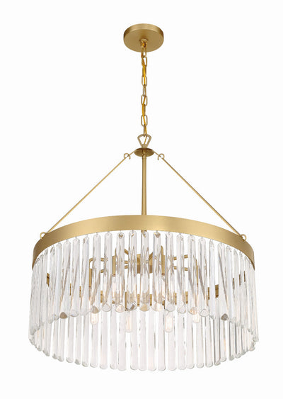 ##Antique Hardware## Emory 8 Light Modern Gold Chandelier