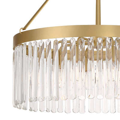 ##Antique Hardware## Emory 8 Light Modern Gold Chandelier