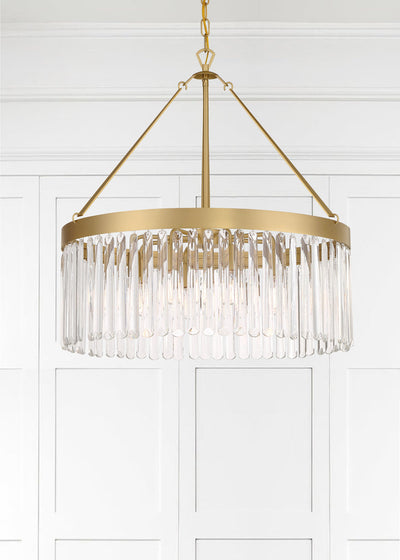 ##Antique Hardware## Emory 8 Light Modern Gold Chandelier