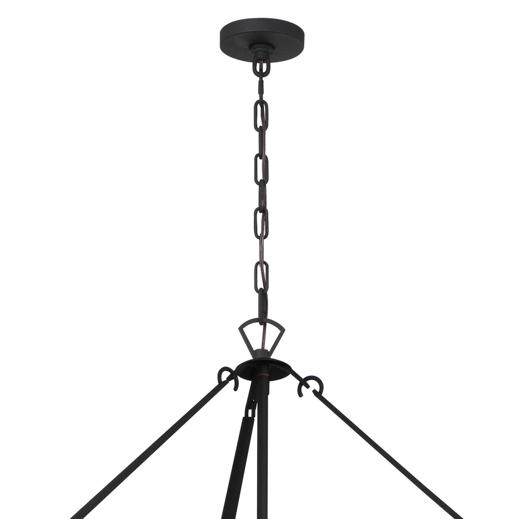 ##Antique Hardware## Emory 22 Light Black Forged Chandelier