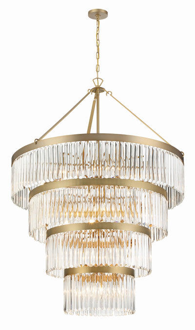 ##Antique Hardware## Emory 22 Light Modern Gold Chandelier