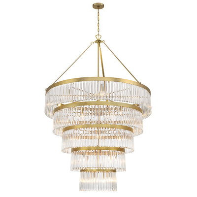 ##Antique Hardware## Emory 30 Light Modern Gold Chandelier