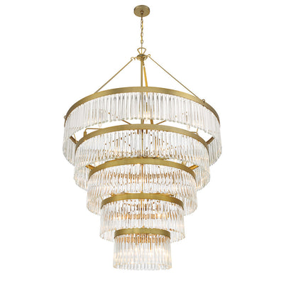 ##Antique Hardware## Emory 30 Light Modern Gold Chandelier