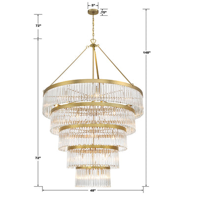 ##Antique Hardware## Emory 30 Light Modern Gold Chandelier