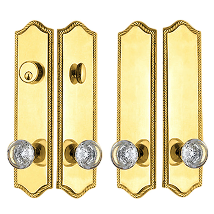Georgian Roped Oval Double Door Deadbolt Entryway Set