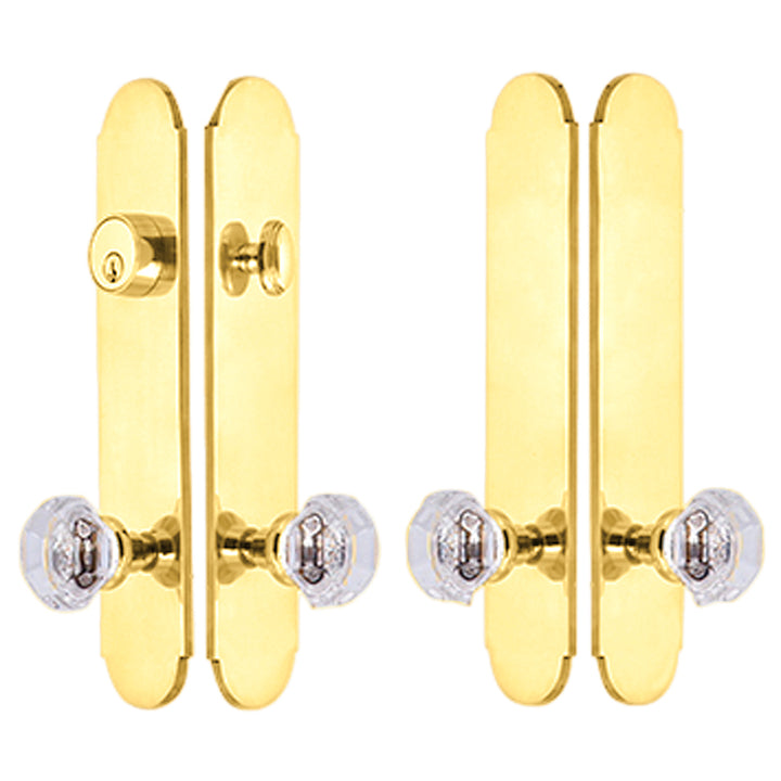 Traditional Oval Double Door Deadbolt Entryway Set