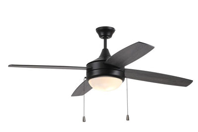 Antique Hardware 52" Phaze Energy Star 4 in Flat Black w/ Flat Black/Greywood Blades Ceiling Fan