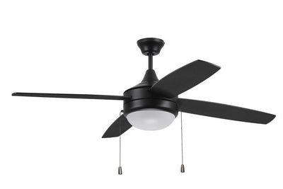 Antique Hardware 52" Phaze Energy Star 4 in Flat Black w/ Flat Black/Greywood Blades Ceiling Fan