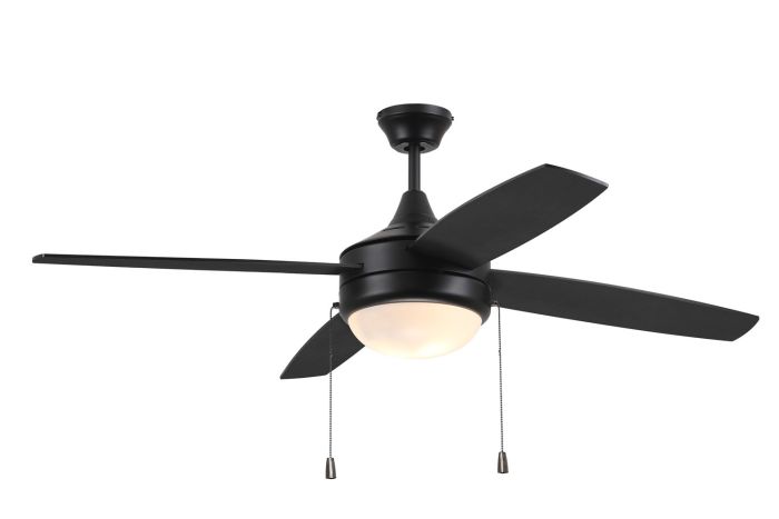 Antique Hardware 52" Phaze Energy Star 4 in Flat Black w/ Flat Black/Greywood Blades Ceiling Fan