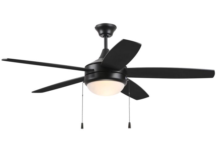 Antique Hardware 52" Phaze Energy Star 5 in Flat Black  w/ Flat Black/Greywood Blades Ceiling Fan