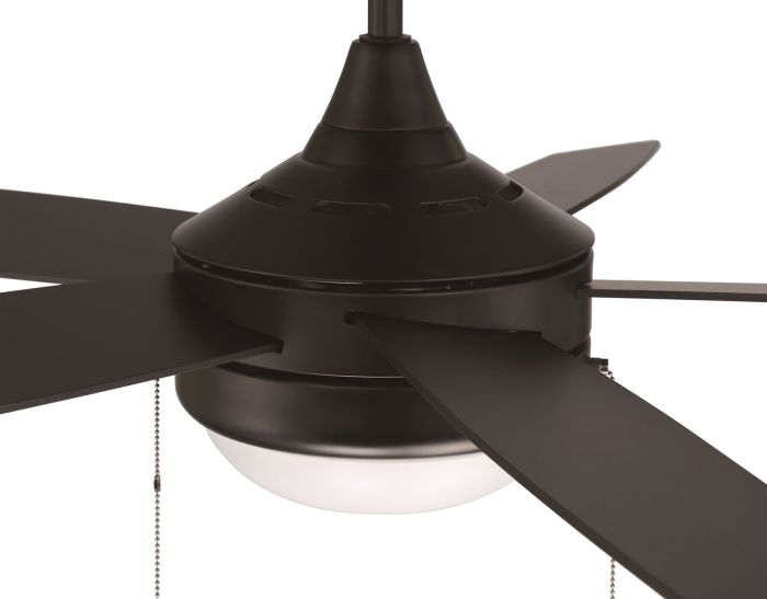 Antique Hardware 52" Phaze Energy Star 5 in Flat Black  w/ Flat Black/Greywood Blades Ceiling Fan