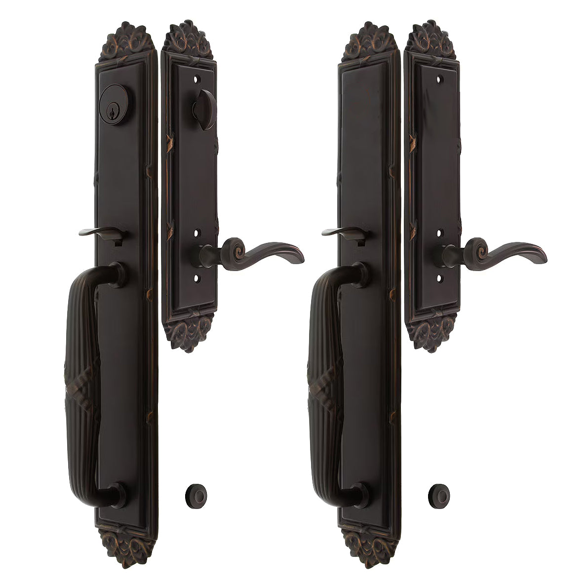 Solid Brass Imperial Style Double Door Entryway Set – Antique