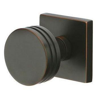 ##Antique Hardware## Emtek Solid Brass Bern Door Knob Set With Square Rosette (Several Finish Options)