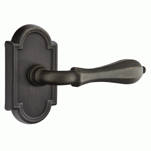 ##Antique Hardware## Solid Brass Lost Wax Octagon Lever With Beveled Arched Rosette