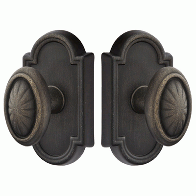 ##Antique Hardware## Solid Brass Lost Wax Parma Door Knob Set With Beveled Arched Rosette (Several Finish Options)