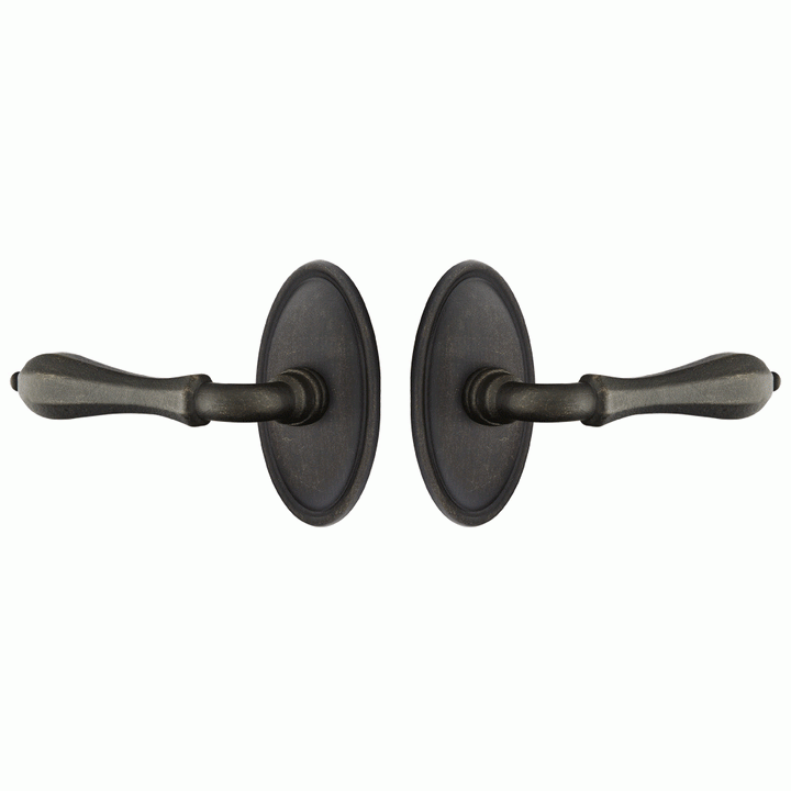 ##Antique Hardware## Solid Brass Lost Wax Octagon Lever With Oval Rosette