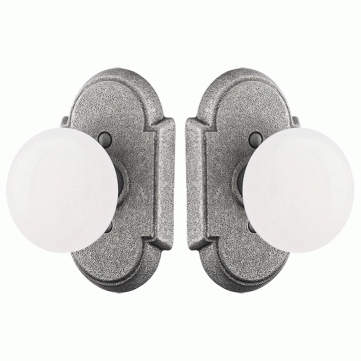 Antique Hardware Emtek Solid Brass Ivory Madison Door Knob Set With Arched Rosette (Several Finish Options) EMTEK DOOR KNOB