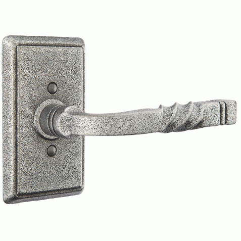 Antique Hardware Emtek Wrought Steel San Carlos Lever with #3 Rectangular Rosette (Several Finish Options) EMTEK LEVER DOOR KNOB