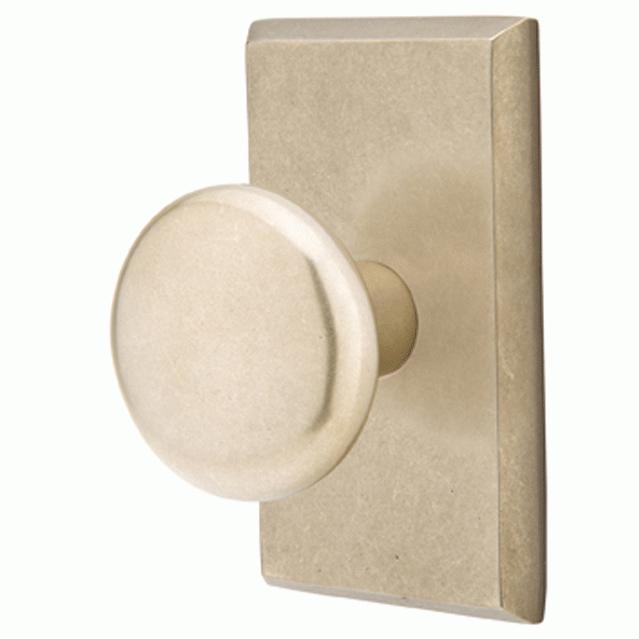 ##Antique Hardware## Solid Brass Sandcast Winchester Door Knob Set With Rectangular Rosette (Several Finish Options)