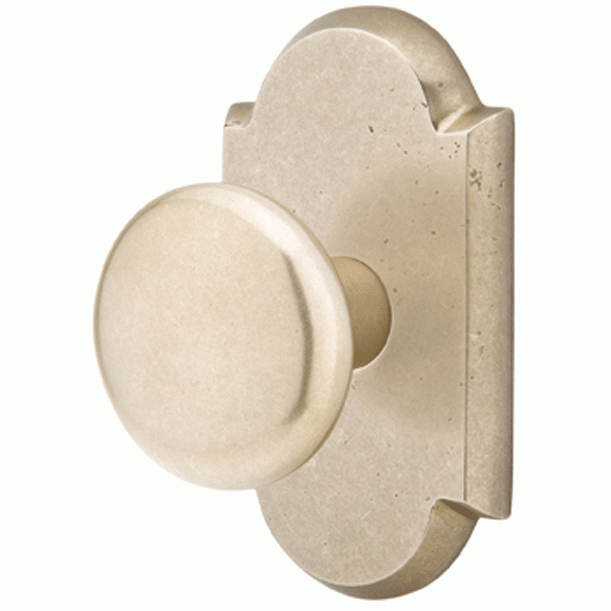 ##Antique Hardware## Solid Brass Sandcast Winchester Door Knob Set With Arched Rosette (Several Finish Options)