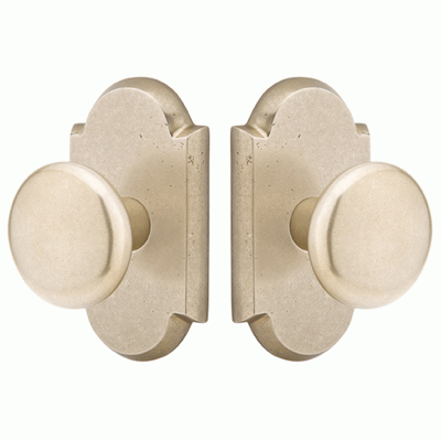 ##Antique Hardware## Solid Brass Sandcast Winchester Door Knob Set With Arched Rosette (Several Finish Options)