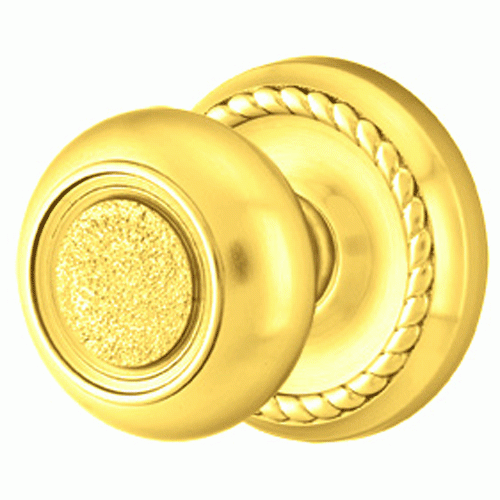 ##Antique Hardware## Solid Brass Belmont Door Knob Set With Rope Rosette (Several Finish Options)