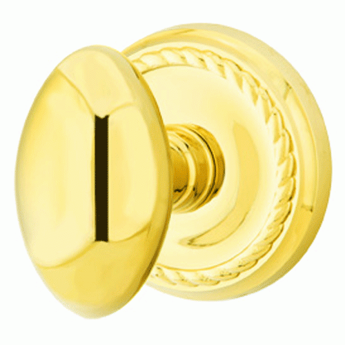 ##Antique Hardware## Solid Brass Egg Door Knob Set With Rope Rosette (Several Finish Options)