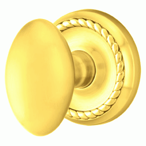 ##Antique Hardware## Solid Brass Egg Door Knob Set With Rope Rosette (Several Finish Options)