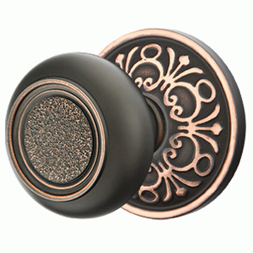 ##Antique Hardware## Solid Brass Belmont Door Knob Set With Lancaster Rosette (Several Finish Options)