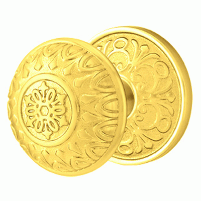 ##Antique Hardware## Solid Brass Lancaster Door Knob Set With Lancaster Rosette (Several Finish Options)