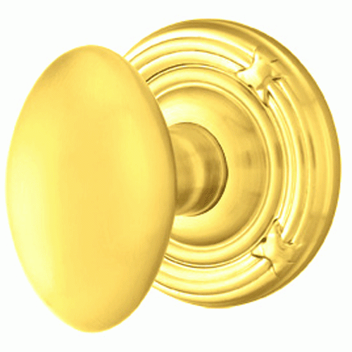 ##Antique Hardware## Solid Brass Egg Door Knob Set With Ribbon & Reed Rosette (Several Finish Options)