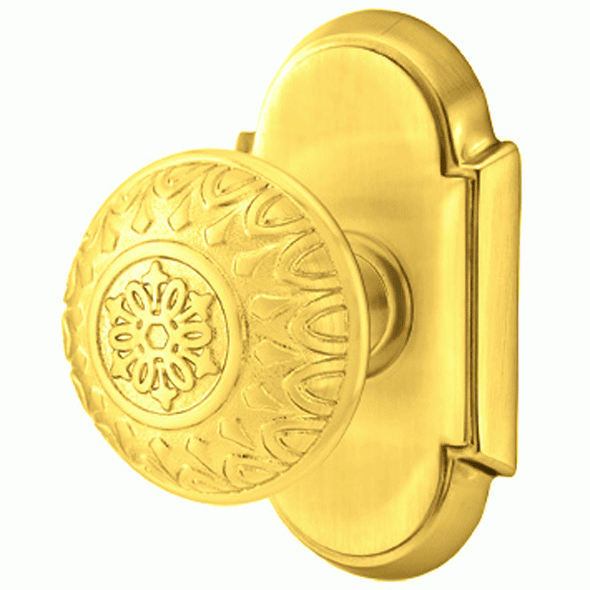 ##Antique Hardware## Solid Brass Lancaster Door Knob Set With # 8 Rosette (Several Finish Options)