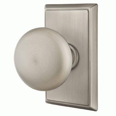 ##Antique Hardware## Solid Brass Providence Door Knob Set With Rectangular Rosette (Several Finish Options)