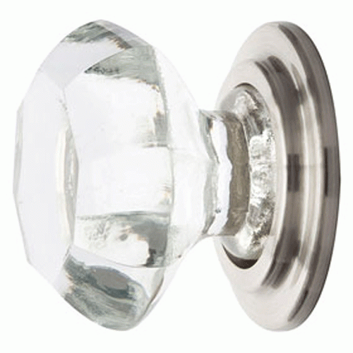 Antique Hardware Emtek Old Town Crystal Clear Glass Cabinet and Furniture Knob CABINET KNOB