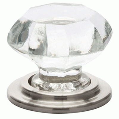 Antique Hardware Emtek Old Town Crystal Clear Glass Cabinet and Furniture Knob CABINET KNOB