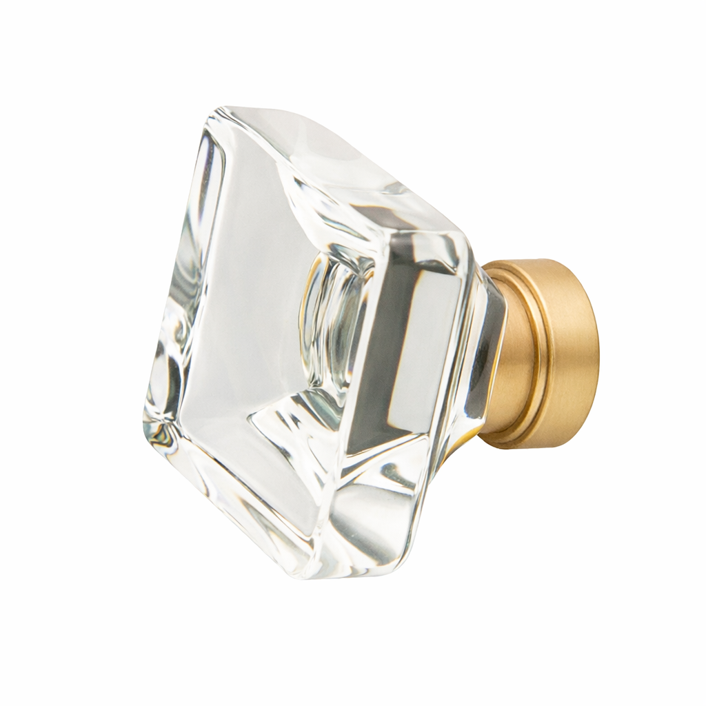 1 3/8 Inch Clear Crystal Glass Lido Cabinet & Furniture Knob