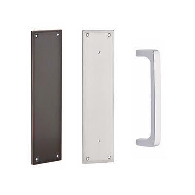 12 Inch Solid Brass Modern Brisbane Push & Pull Door Set