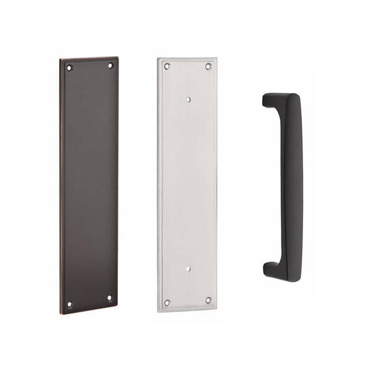 12 Inch Solid Brass Modern Urban Modern Push & Pull Door Set