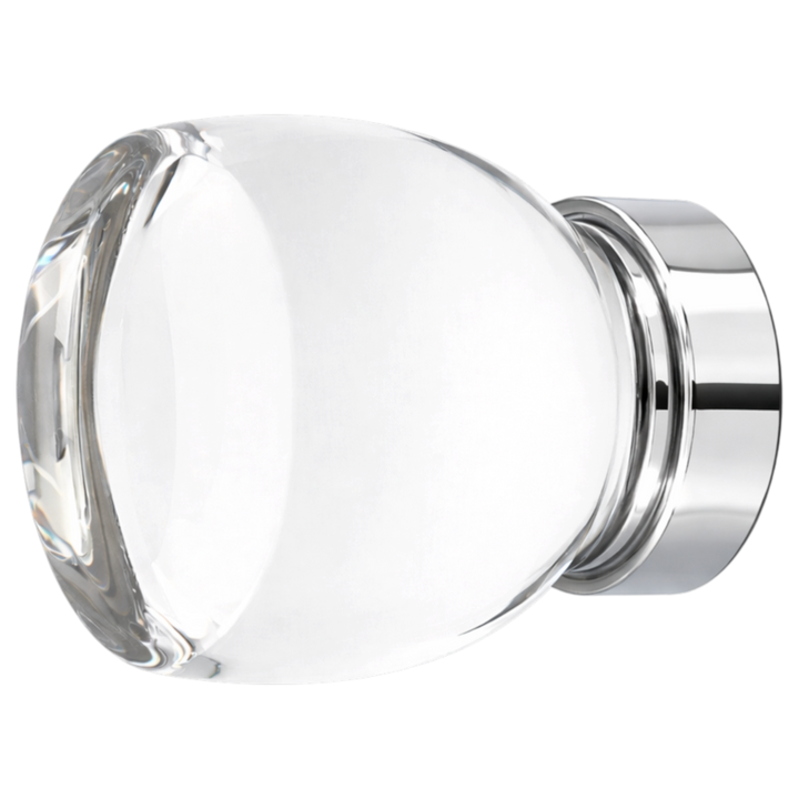 1 1/8 Inch Clear Crystal Glass Juneau Cabinet & Furniture Knob