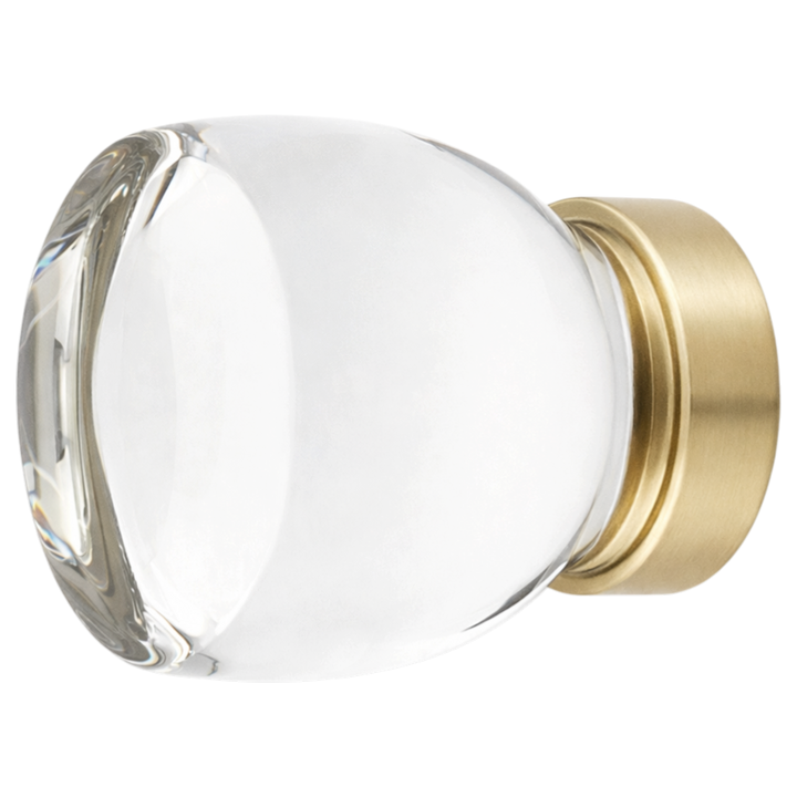 1 1/8 Inch Clear Crystal Glass Juneau Cabinet & Furniture Knob